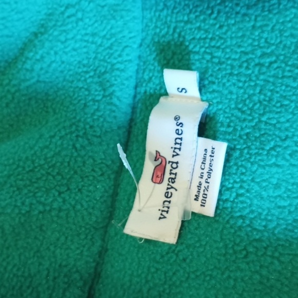 Vineyard Vines Blue Green Fuzzy Fleece Pull Over A1 - Picture 4 of 5